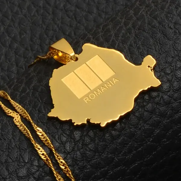 Romania Necklace / Jewelry Pendant Gift
