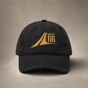 Route 66 1926-2026 Embroidered Distressed Dad Hat