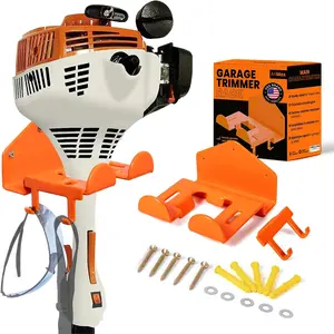 Weed Eater Hanger with Extra Hook for Harness Strap & Accessories, Heavy Duty Trimmer Rack, Wall Mount Garage Storage & Shed Organizer for Grass Trimmer, Hedge Trimmer, Leaf Blower,Multi-Purpose-1Pack