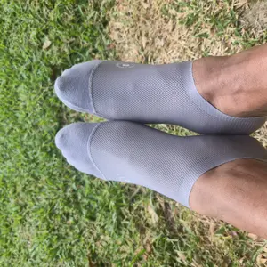 NEXFORMX Men's Ultra-Thin Mesh No-Show Socks - 6 Pack Breathable Invisible Ankle Socks Low-Cut with Anti-Slip Heel, Summer Cotton Blend