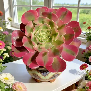 Rare Aeonium ‘Pink Witch’ Variegata Live Succulent | Bare Root | Easy Care | Beginner Friendly #Succulent #PlantTok #VariegatedPlants #RarePlants #IndoorPlants #HomeDecor #GardenDecor