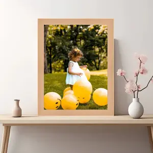 Natural 14x20 Wood Picture Frame with Real Glass - Maple Light Wood Wall Frame