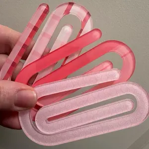 Jumbo Paper Clip Bookmark, 3 Pack Mystery Option, Valentine Giant Paper Clip Bookmarks Teacher Valentines, Acrylic Paper Clips, Jumbo Notebook Clip