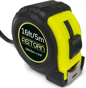 Astorn Metric Tape Measure 16ft/5M Retractable - Clear, Easy to Read Measuring Tape for Adults & Kids - Cinta Metrica Profesional Measurement Tape for Contractors & DIY
