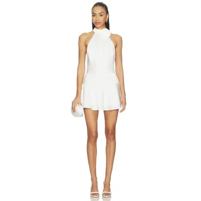 Revolve Faille Halter White Mini Dress Revolve - TikTok Shop