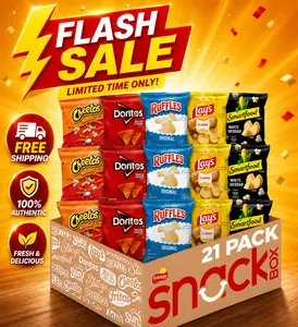 Frito-Lay Classic Mix Variety Pack – 21 Single Serve Snack Bags Assorted Chips & Snacks, Includes Lay’s, Doritos, Cheetos & Fritos, Perfect for Lunches, Parties, School, Office, Travel, Family Snack Box & On-the-Go Treats