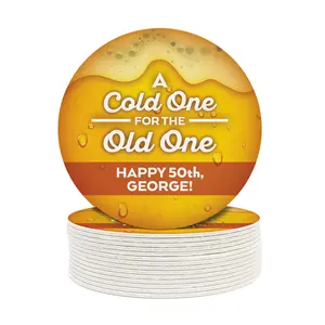 A Cold One For The Old One Birthday Coasters