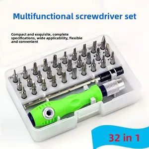 tools mechanic tools tools and gadgets for him 32 in 1 Magnetic CRV Screwdriver Set with Phillips Bits Multi Functional Home Repair Hand Tool Kit