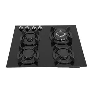 4-Burner Built-in Countertop Gas Stove NG/LPG Convertible For Home Kitchen Restaurant Hotel Canteen