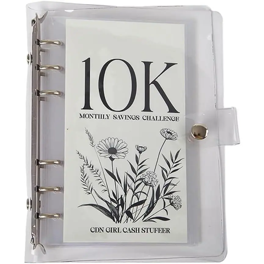 12-Month 200 Envelopes  Saving Challenge Binder, 10k Dollars  Saving Challenge Book, Loose Leaf Savings Book Challenge Envelope Savings Book (10K)