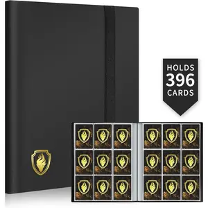 Card Binder 9 Pocket, Fabmaker 396 Pockets Trading Card Binder, Premium Collector Card Album for Standard Cards, Side Loading Card Collection Folder for MTG, TCG, Game Cards, Sport Cards