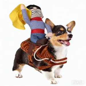 Matador Bullfighter Pet Costume Quick-On Velcro for Dogs Cats Plush Rider Holiday Outfit Photo-Ready Vet Approved