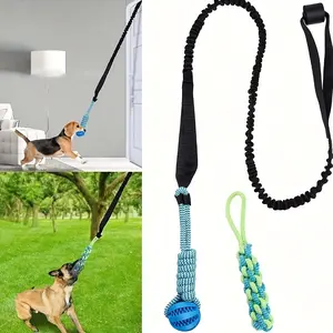Durable Dog Chew Toy - Interactive Pull Rope with Knot Design, Teeth Cleaning and Play Fun, Suitable for All Breeds Indoor/Outdoor Pet Gift, Outdoor Dog Toy|Knotted Rope Design|Durable Plastic Rope, Dog Toy for Aggressive Chewers