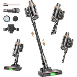 Stick Cordless Vacuum Cleaner, 8-in-1 Handheld Vacuum for Pet Hair, 48kPA & 50Mins, LED Display & Washable Filter, Lightweight for Carpets, Hard Floors & Debris