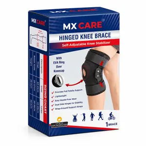 MX Care Knee Brace with Metal Hinges & Adjustable Straps Excellent Patella Support Meniscus Tear, ACL & Arthritis Pain Unisex