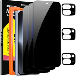 3 Pack  Screen Protector for  Pixel 10 Pro Fold Tempered Glass with 3 Pack Camera Lens Protector, Accessories [Phone Case Friendly] Mounting Frame, Black