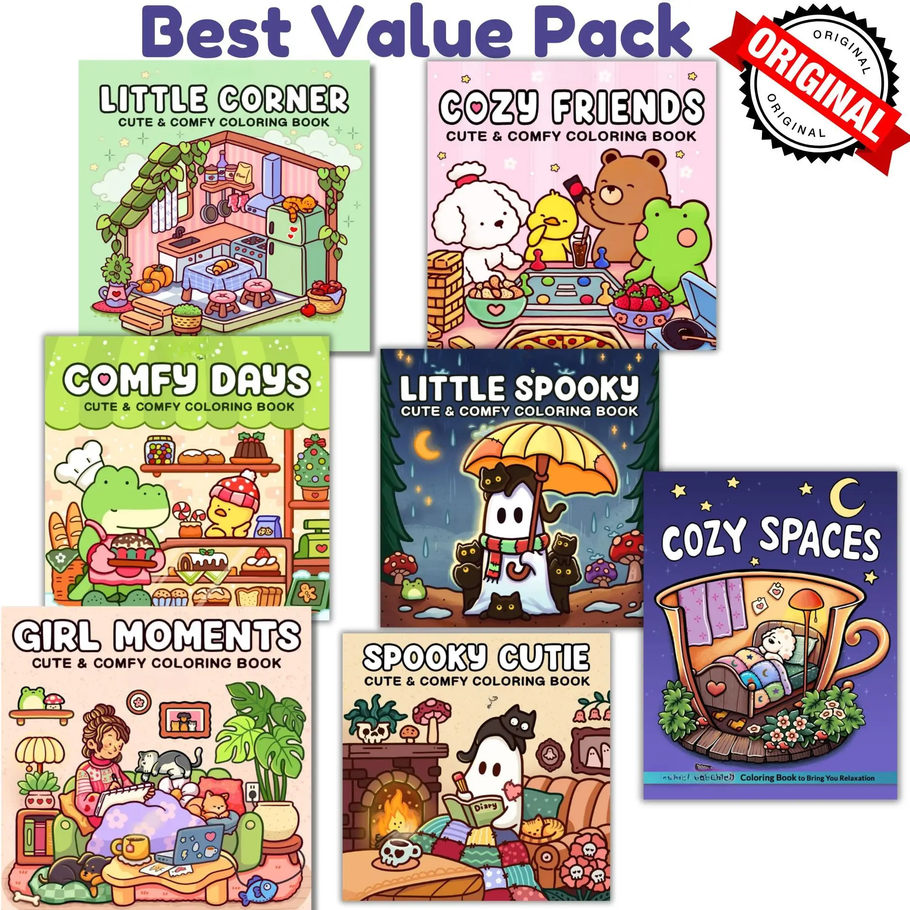 Best 3 coloring books Bundle for Stress Relief, Creativity & More for adults- Little, Comfy, Cozy Space | Christmas markers jillian webber magic | c