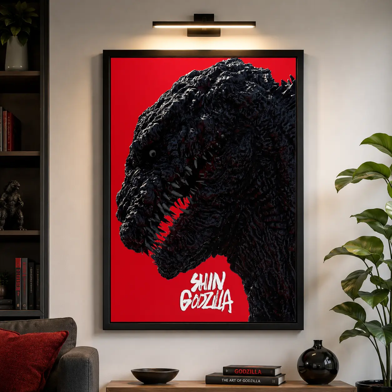 Shin Godzilla Artistic Poster Print - Dark Aesthetic Home Decor, Wall Art for Living Room, Bedroom Home Supplies