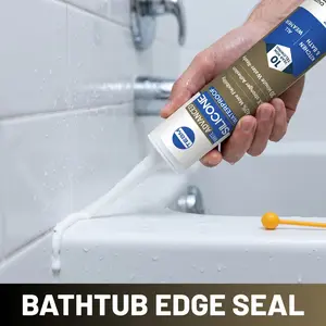 Silicone Sealant, Waterproof Transparent Anti-Yellowing, Quick Cure No Shrinkage, Ideal for Shower Enclosures, Bathtub, Tile, Fish Tank, Glass Frames, Quick Dry Adhesive