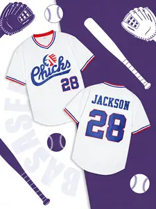 Baseball Jersey No. 28 Classic Throwback Jersey Sports Shirt, Quick-Dry Short Sleeves, High-Quality Experience, Customizable Field Style, Vintage Baseball Jersey