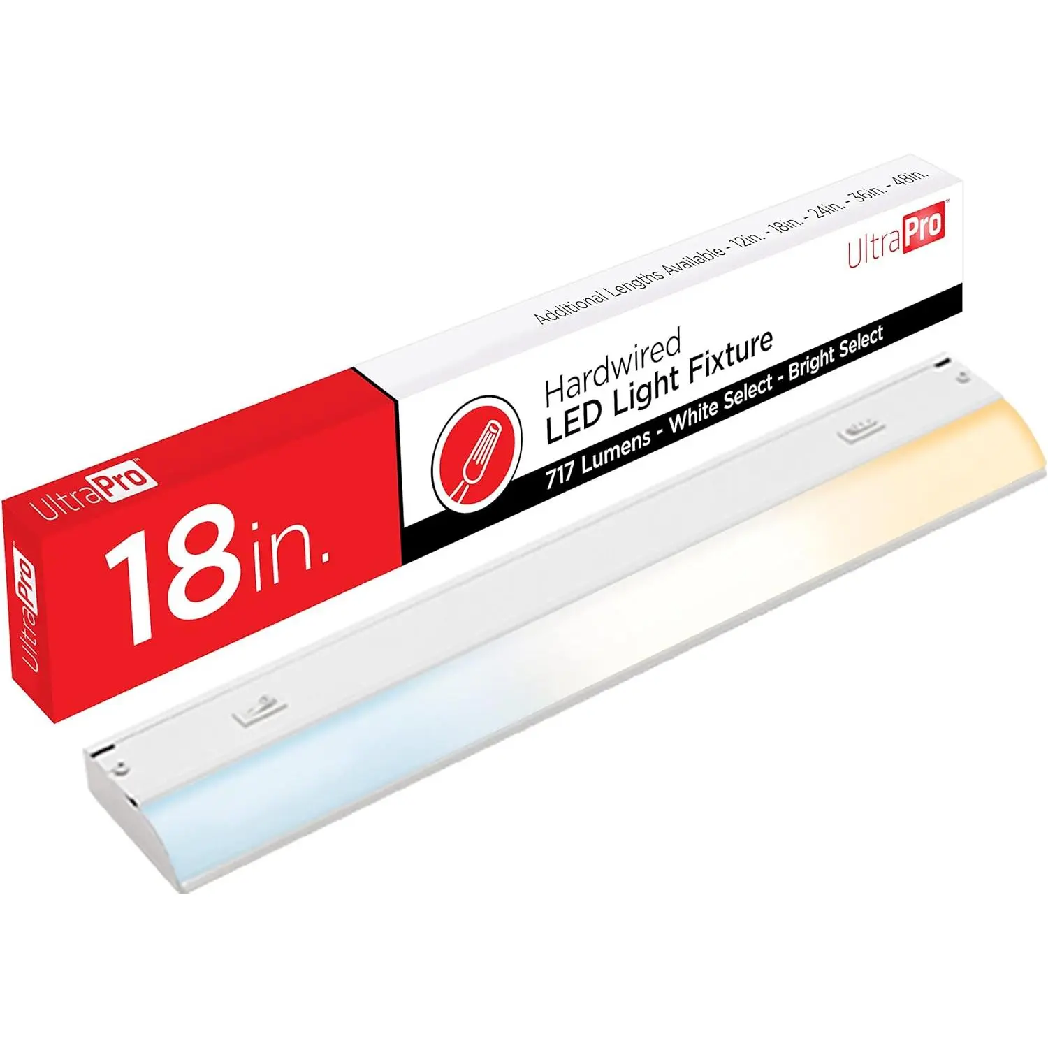 18 inch Hardwired Under Cabinet Lights, 3 Color Settings - 2700K/4000K/5000K - Warm White, Cool White, and Daylight, Under Cabinet Lighting, Dimmable Under Counter Lights for Kitchen, 45367