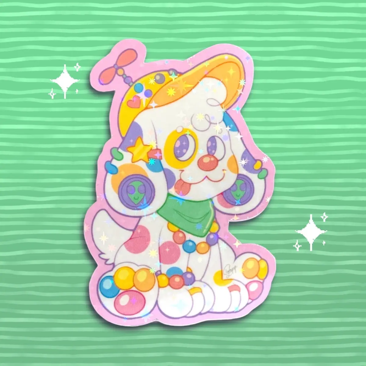 Kidcore Sprinkles Holographic Sticker