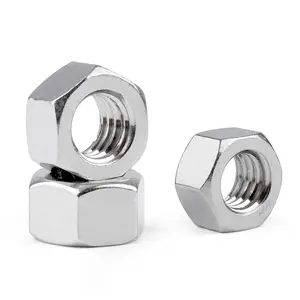 Hex Nuts, 150 Pack M6 304 (A2-70) Stainless Steel Hardware Nuts,Standard Inch Coarse Thread Nuts