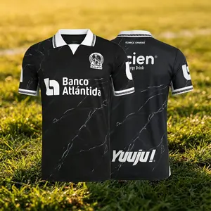 25 26 Honduras CD Olimpia Away Short Sleeve Soccer Jersey Black Fans Version Football Jersey AX352