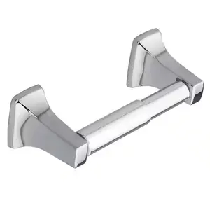 Toilet Paper Holder in Chrome - Industrial Design, Sleek Chrome Finish, Modern Bathroom Accessory, 7.5" Length, 2.375" Height, 3" Projection, 0.4 lbs Weight