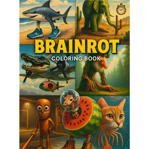 1PC Absurd and Psychedelic Coloring Book, featuring cute and bizarre hand-drawn illustrations of mutated creatures, perfect for Coloring Experience, stress relief and creative expression, ideal for afternoon tea time, and a perfect Valentine's Day gift.