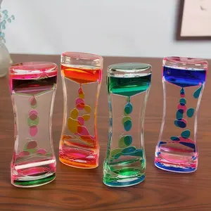 Dynamic Liquid Dual-Color Hourglass Timer, Stress Relief Acrylic Creative Gift Décor, Unique Desk Accessory for Relaxation, Stress Relief Gadgets, Stress Relief Decoration
