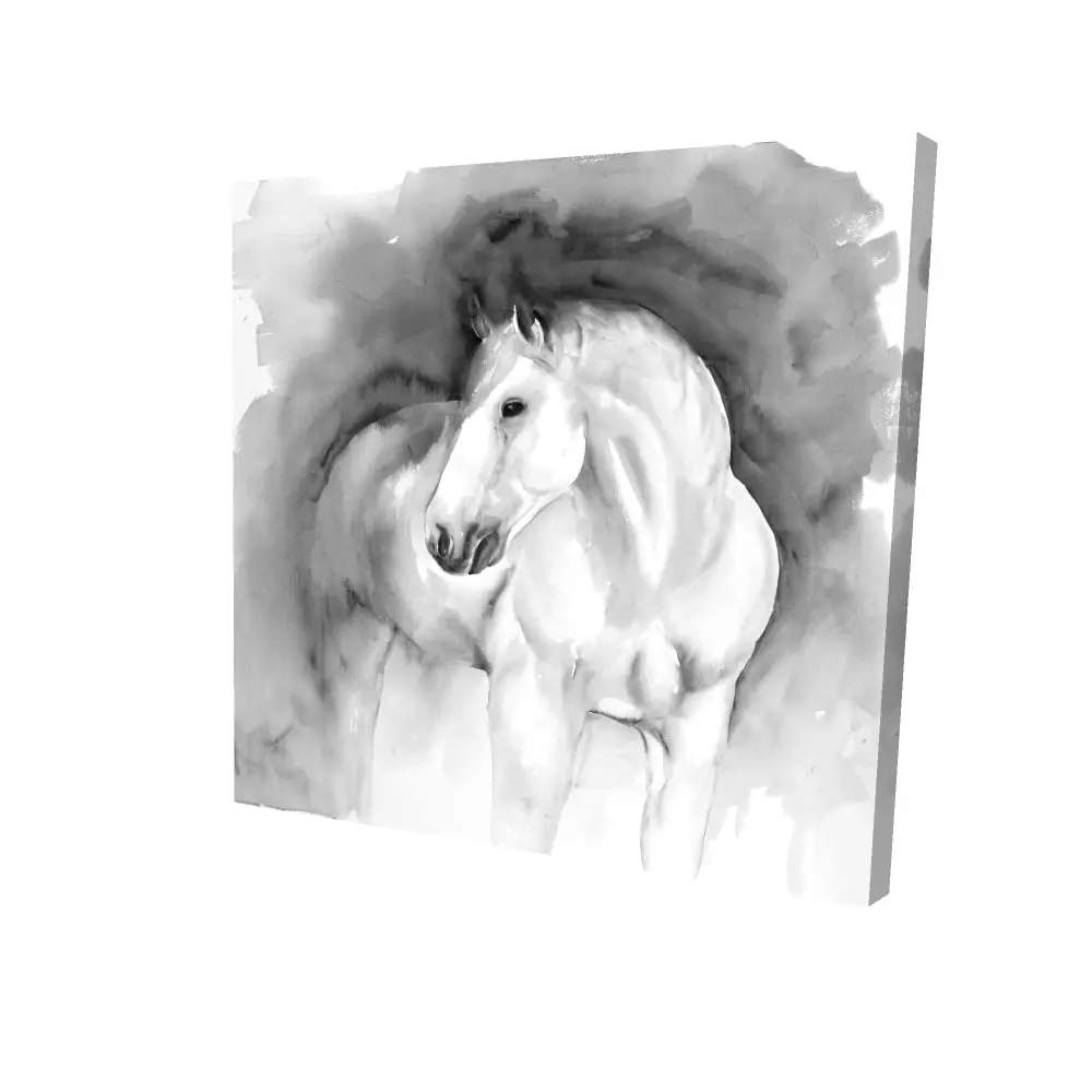 212 MAIN 24x24 in. High Def White Monochrome Farm Animals Print - Minimalist Rustic Farmhouse Artwork, Bedroom Home Decoration Poster, Animal Wall Accent