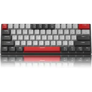 60% Mechanical Gaming Keyboard,Mixed Color Keycaps Gaming Keyboard with Clicky Blue Switches, Detachable Type-C  Mini Keyboard with Blue LED Light for/PC/Laptop
