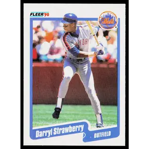 Darryl Strawberry 1990 Fleer #217b New York Mets