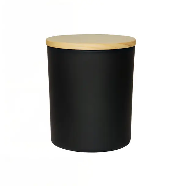 Tropical Fragrance Volcano Candle - Matte Black Cali Glass Jar, 13.5 oz, Durable Aroma Scent Candle, Decor