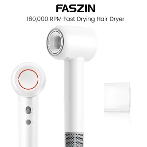 Hair Dryer, 160,000 RPM High-Speed Ionic Blow Dryer for Fast Drying, Professional Lightweight Hairdryer with Diffuser, Magnetic Nozzle, 4 Temps & 2 Speeds, Low Noise for Travel & Home