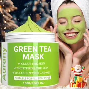 Green Tea Clean Mask, Clean Mask, Deep Cleansing Face Mask, Autumn and Winter Skin Care, Green Tea Clay Mask, Cleanse, Moisturize And Brighten The Skin, Even Skin Tone, Christmas, Thanksgiving, and Spring Festival gifts-100G