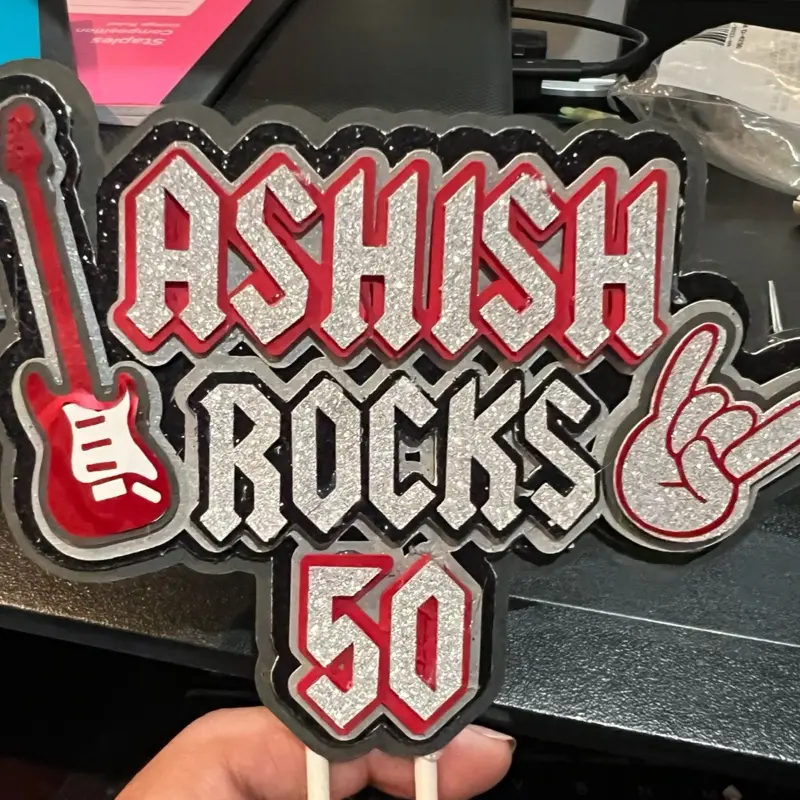 Themed Cardstock Cake Toppers