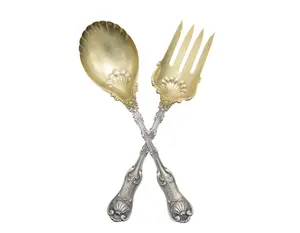 1893 Whiting Manufacturing Co Imperial Queen Salad Serving Set, Fork and Spoon S