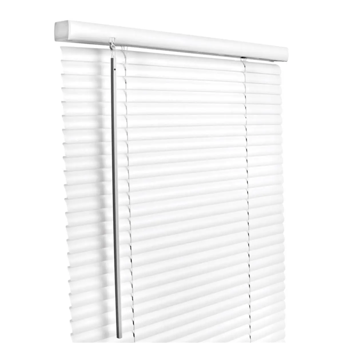 Living Accents Cordless Vinyl Mini-Blinds, 1 in. Horizontal Slats, Washable Window Shade Cover for Baby Nursery Room Decor, 35 x 72 in, White, Room Decor Blinds, Baby Room