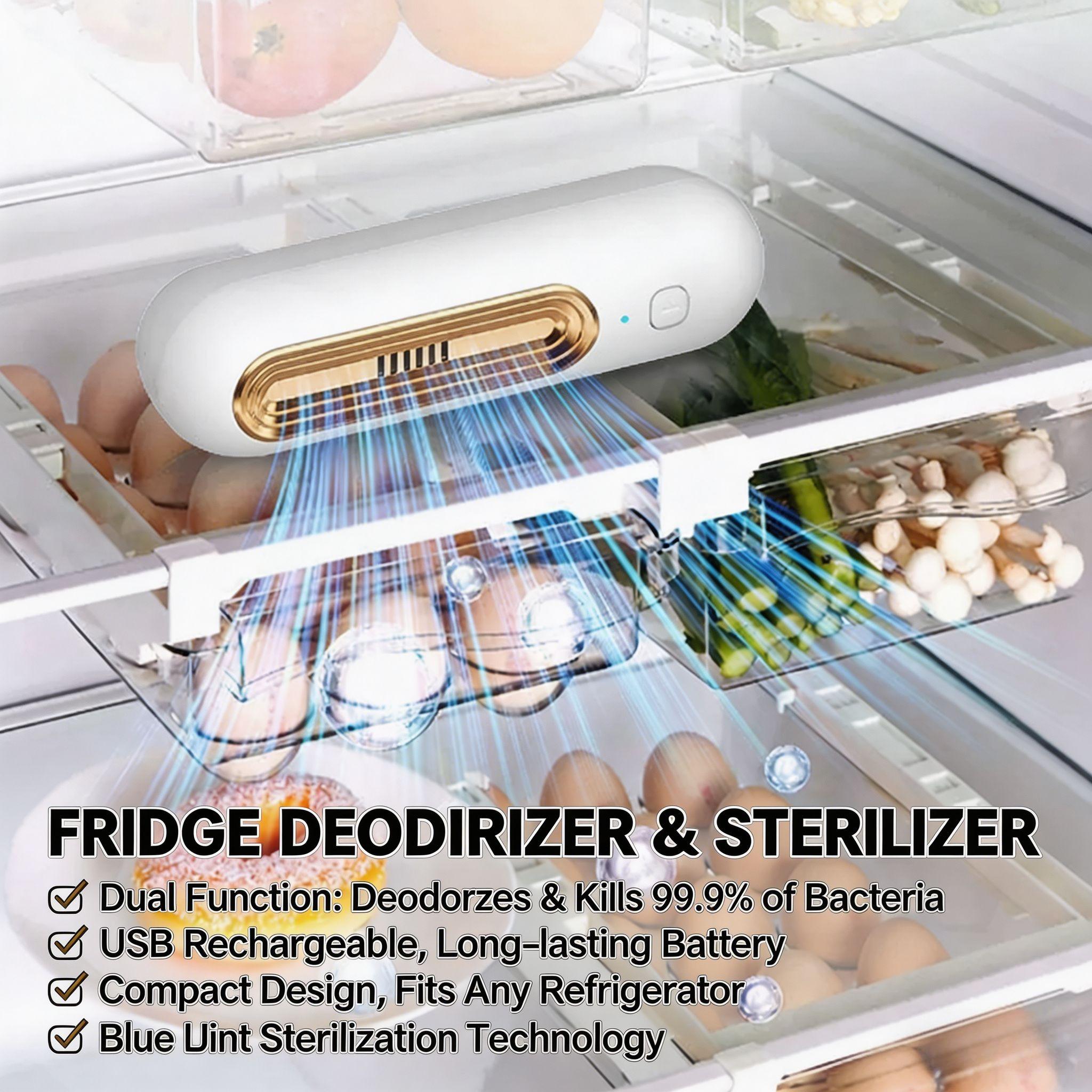 Portable Ozone Purifier for Refrigerator, Eliminate Bacteria & Odors,Suitable for refrigerators, fruit and vegetable air purifiers