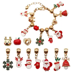 Golden Set 24 Day Countdown Advent Calendar Surprise Blind Box DIY Creative Bracelet Accessories Christmas Gift Unisex