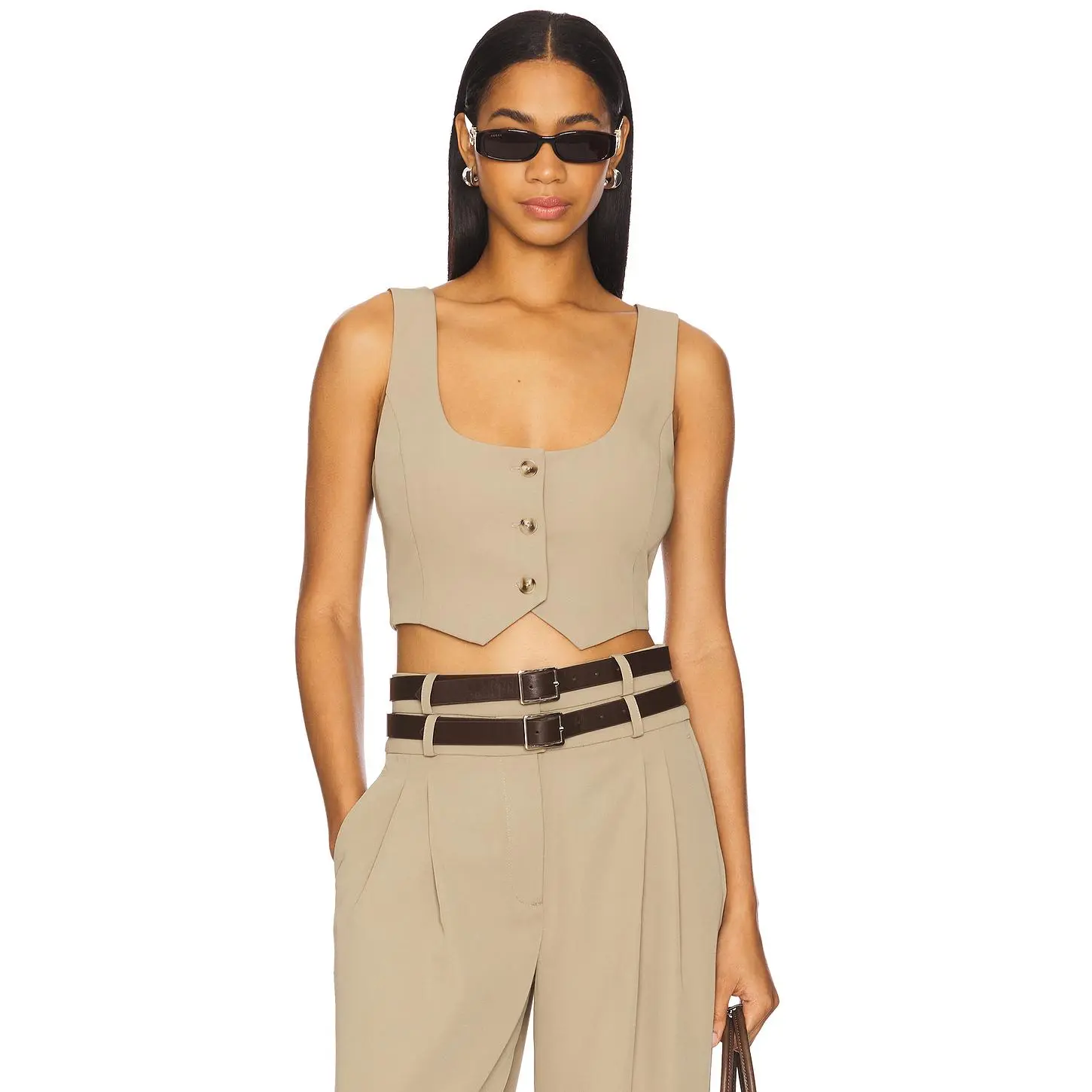 Camila Coelho Jila Vest in Sage
