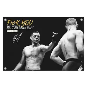 Nate Diaz Graphic Flag UFC Inspired Fight Night Wall Flag Combat Sports Banner for Bedroom Octagon Gym Decor Gift for UFC Fans MMA Fans