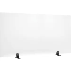 Global Industrial 695844 24 x 48 in. Interion Freestanding Clear Frameless Desk Divider