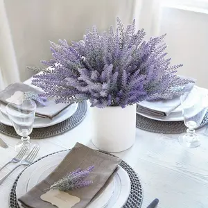 10PCS Artificial Lavender Bouquets And Fake Flowers Are Used for Wedding Decoration And Centerpiece Decoration on Dining Tables. Realistic Fake Plant Bouquets Are Used for Indoor And Outdoor Home Decoration decor
