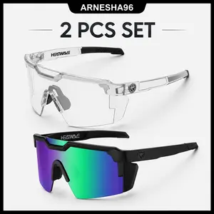 Premium Photochromic Sport Sunglasses for Men Women, Square Single Lens Wraparound Cycling Glasses, UV400 Outdoor Safety Shades, Lightweight Unisex Eyewear for Driving Running Hiking Fishing Travel, Z87+ Style Eye Protection
