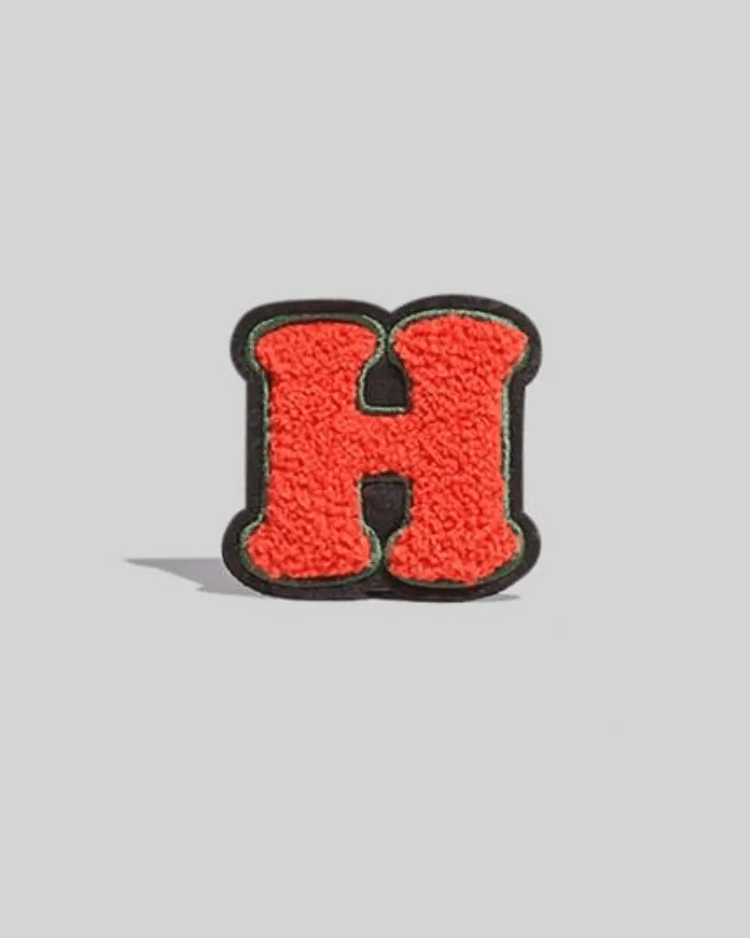 H Red Chenille Varsity Letter Patch - Small