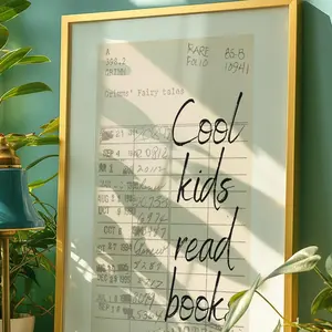 Cool Kids Read Books,kids Reading Book,playroom Wall Decor,classroom Decor, Homeschool Poster,school Decor,read Corner,school Library Art, Room Decor, Unframed
