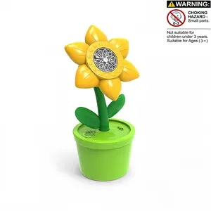 Sunflower Rechargeable Automatic Bubble Machine, Sound Light Music, Outdoor Toy, Electric Bubbles, Camping Party Gift, Includes 50ML Bubble Liquid